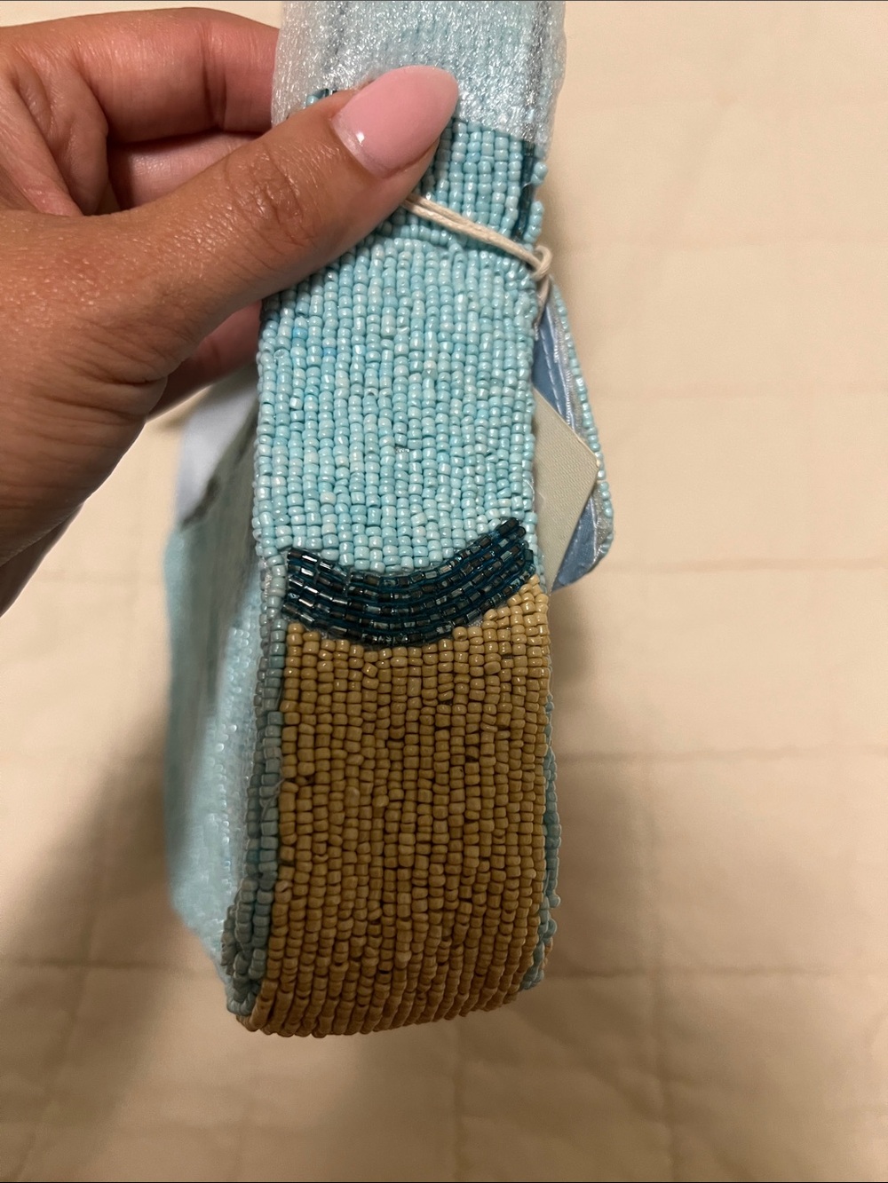 Sol & Mer Beaded Beach Scene Shoulder Bag - Picture 6 of 13